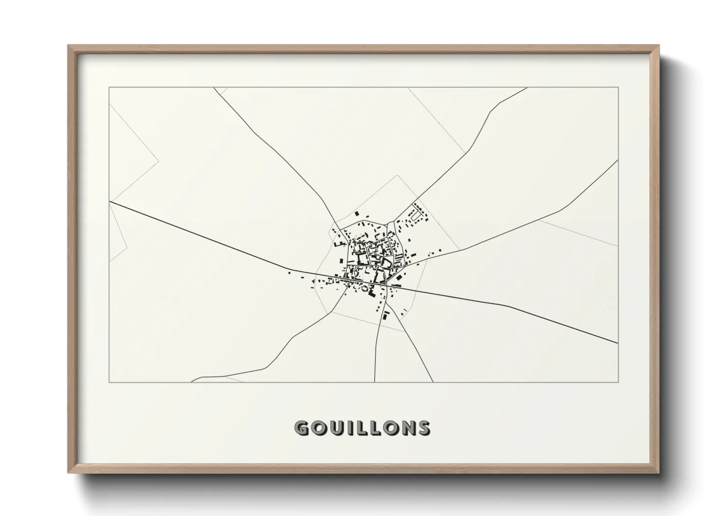 Une affiche de carte sur Gouillons