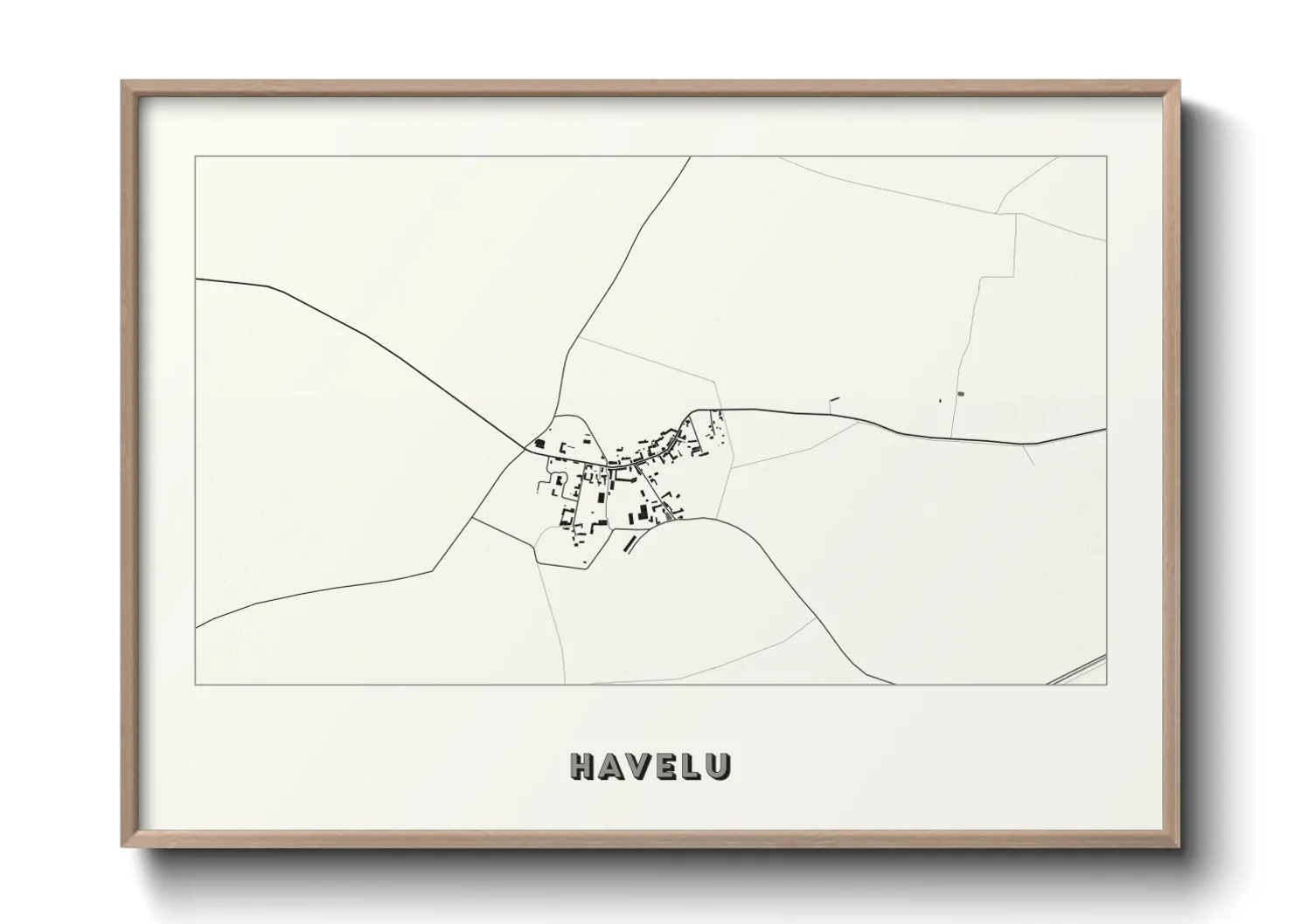 Une affiche de carte sur Havelu