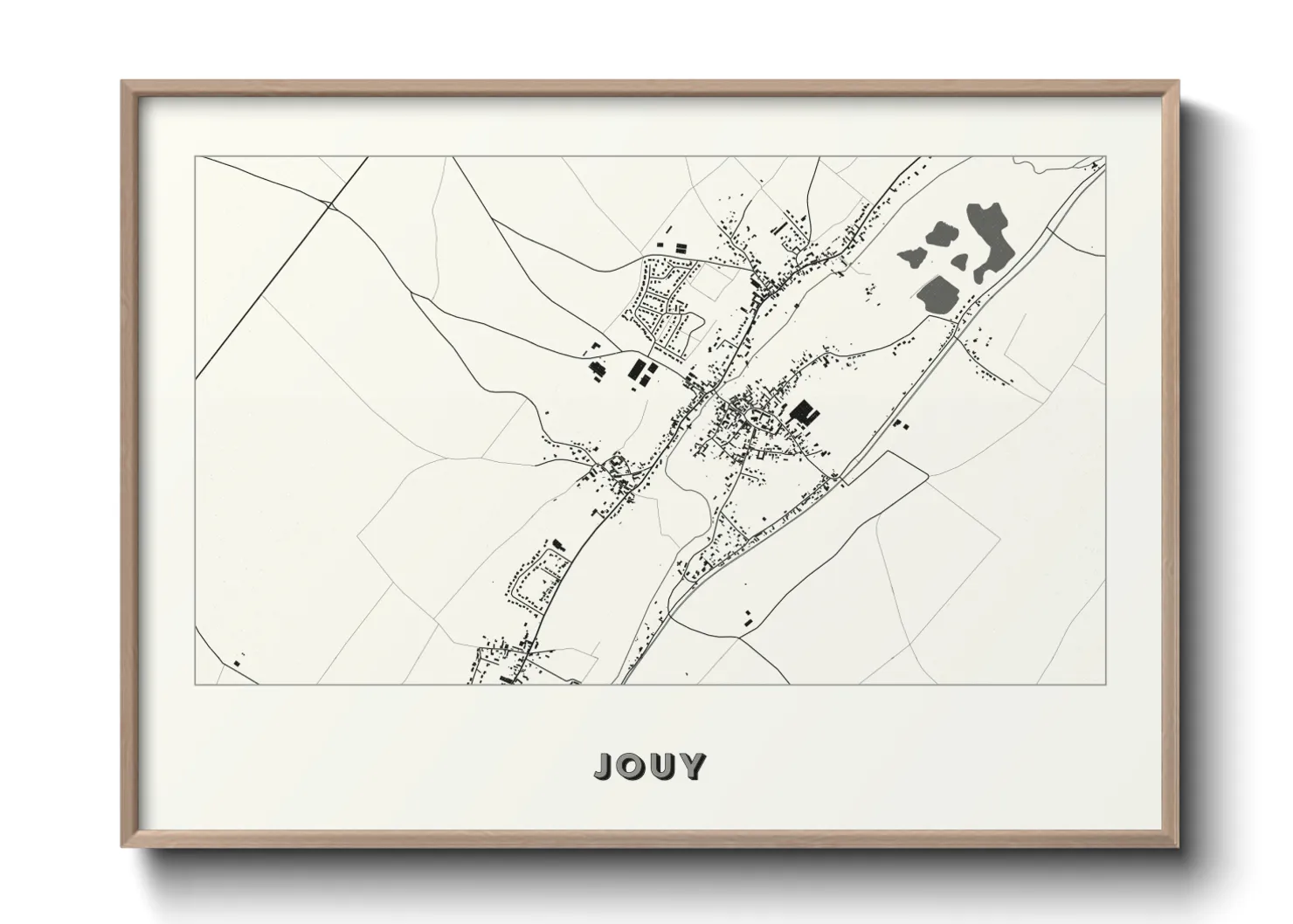 Une affiche de carte sur Jouy