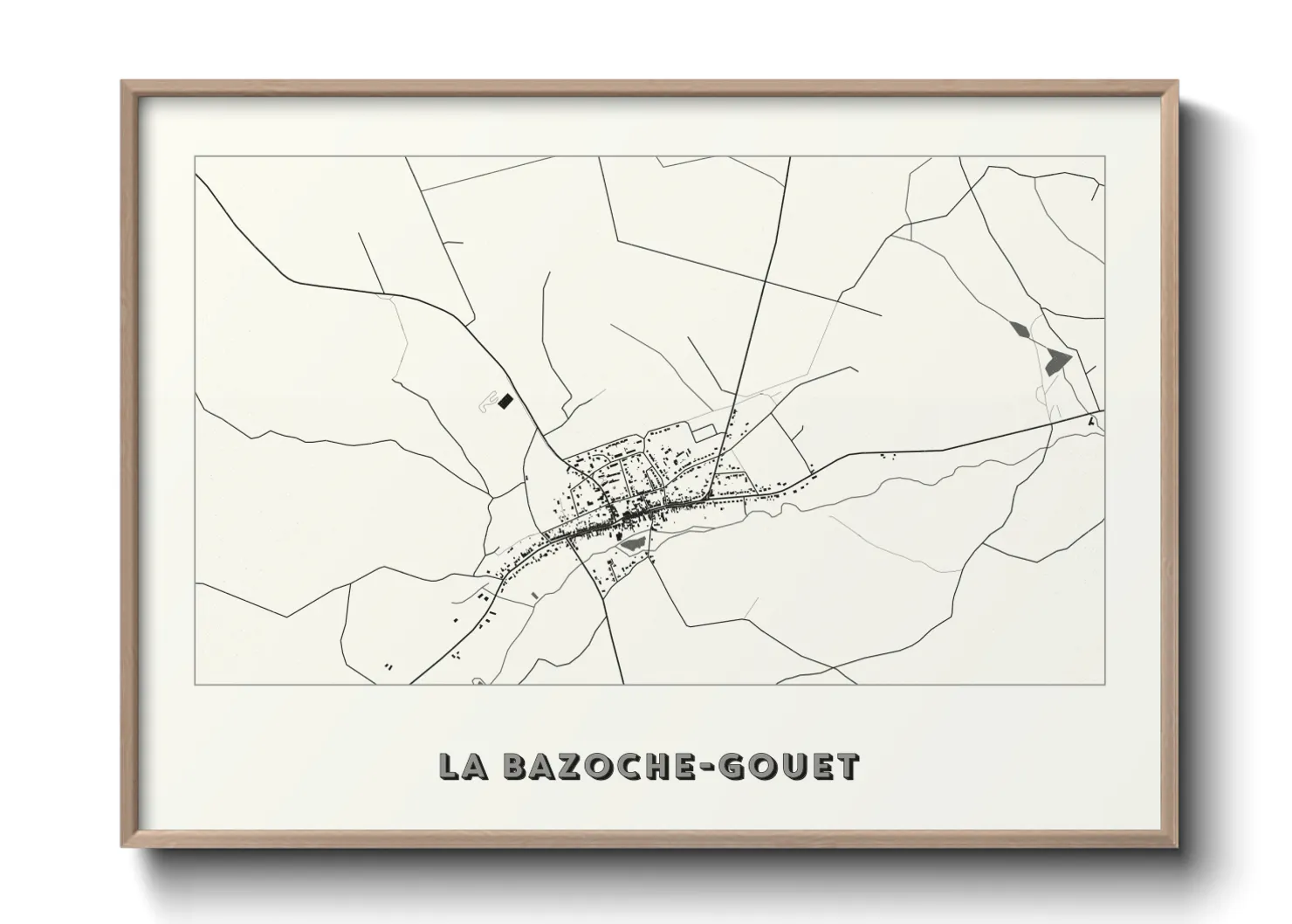 Une affiche de carte sur La Bazoche-Gouet