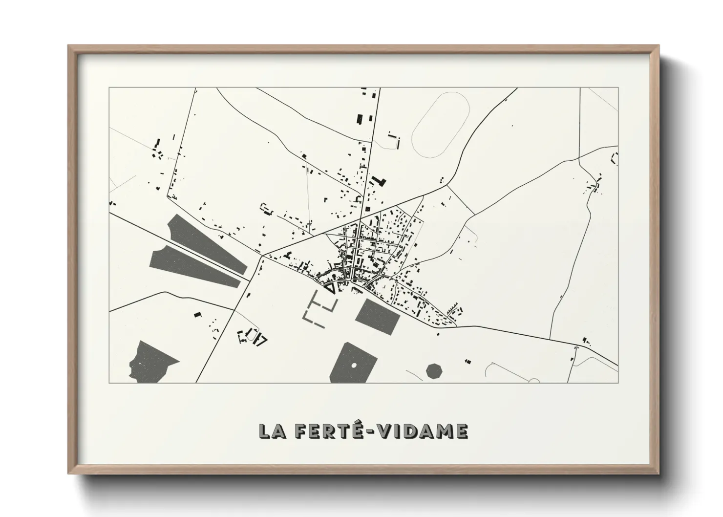 Une affiche de carte sur La Ferté-Vidame