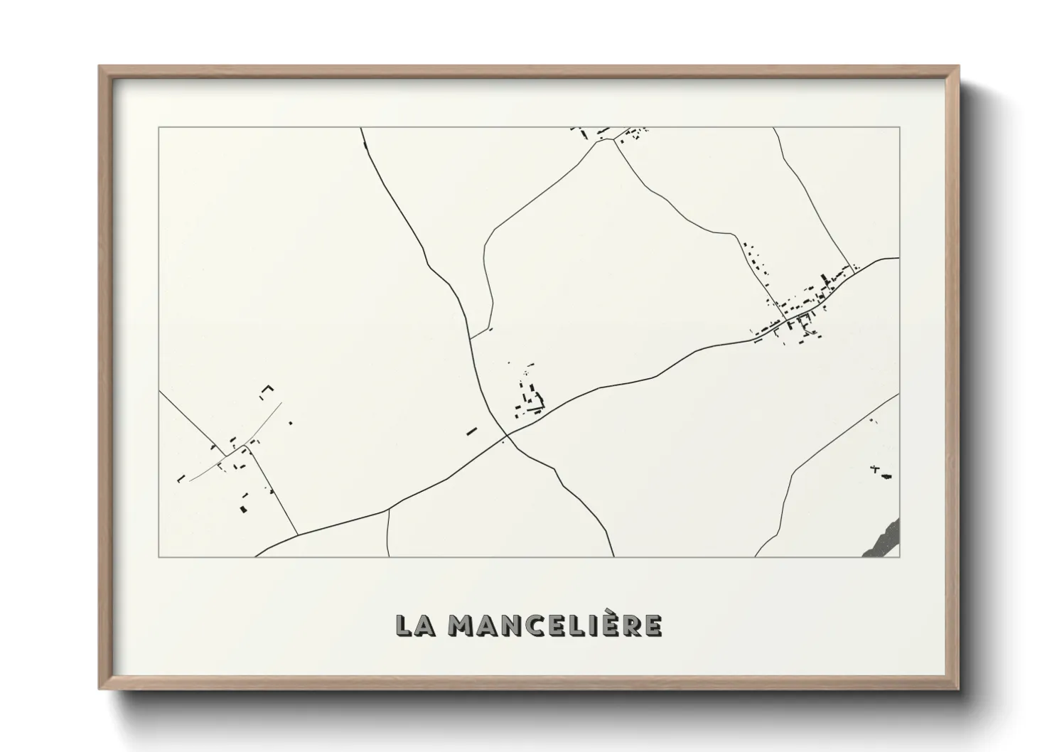 Une affiche de carte sur La Mancelière
