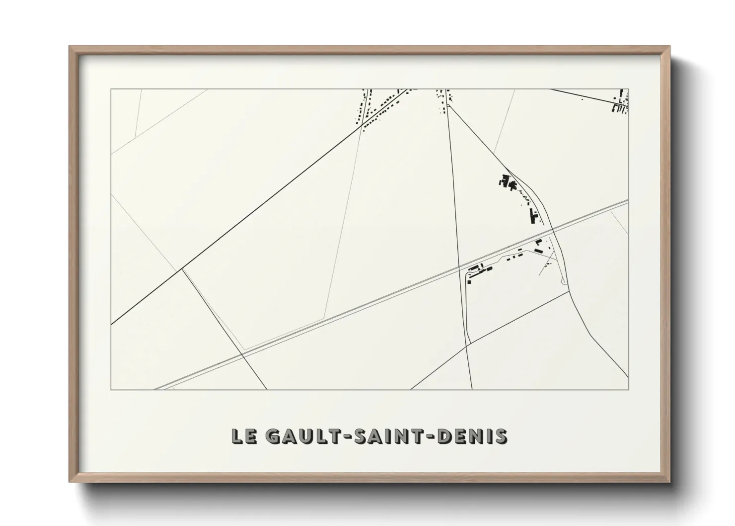 Une affiche de carte sur Le Gault-Saint-Denis