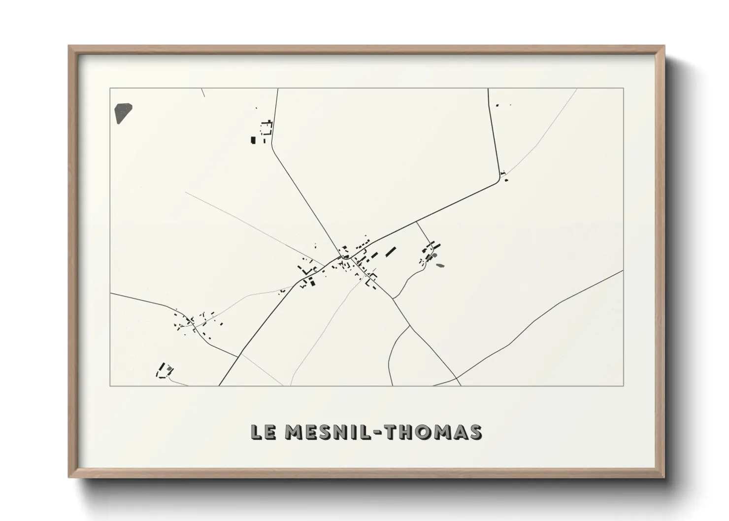 Une affiche de carte sur Le Mesnil-Thomas