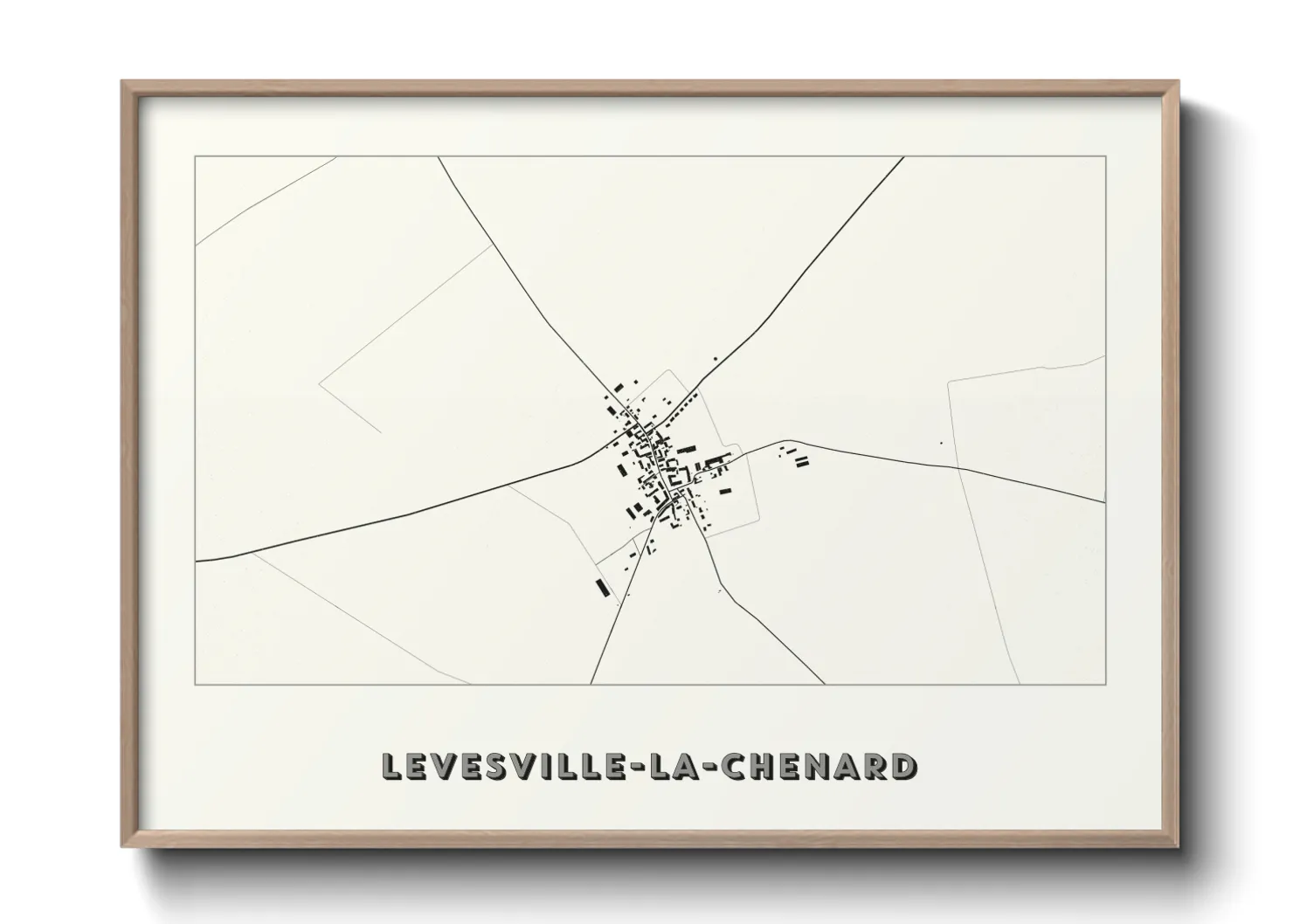 Une affiche de carte sur Levesville-la-Chenard