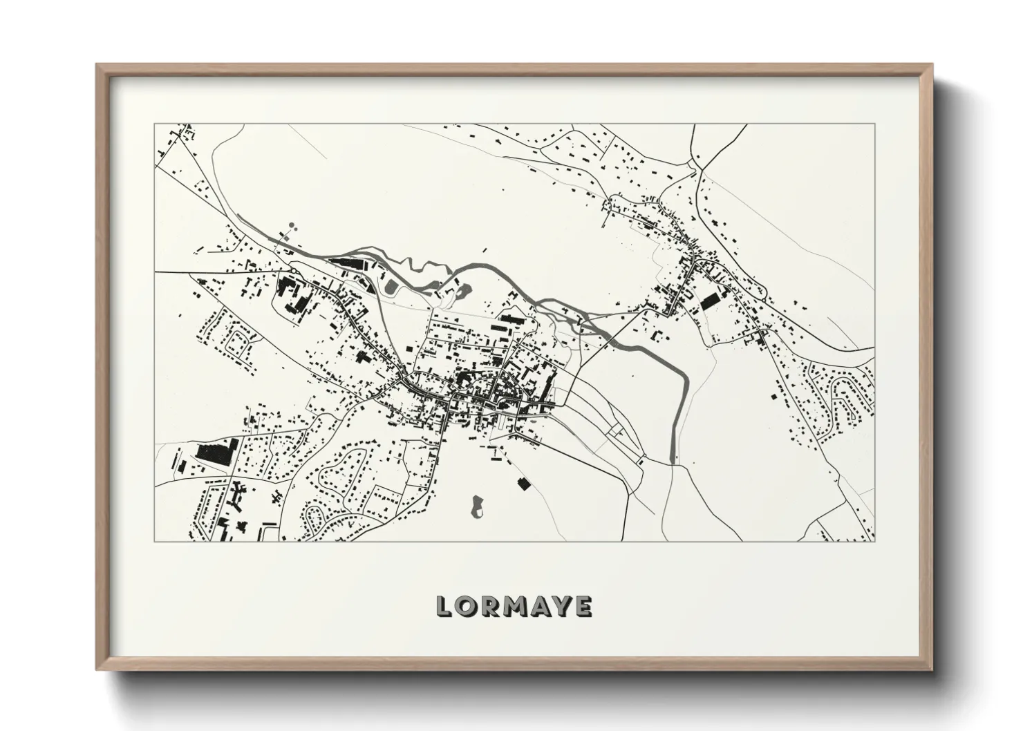 Une affiche de carte sur Lormaye