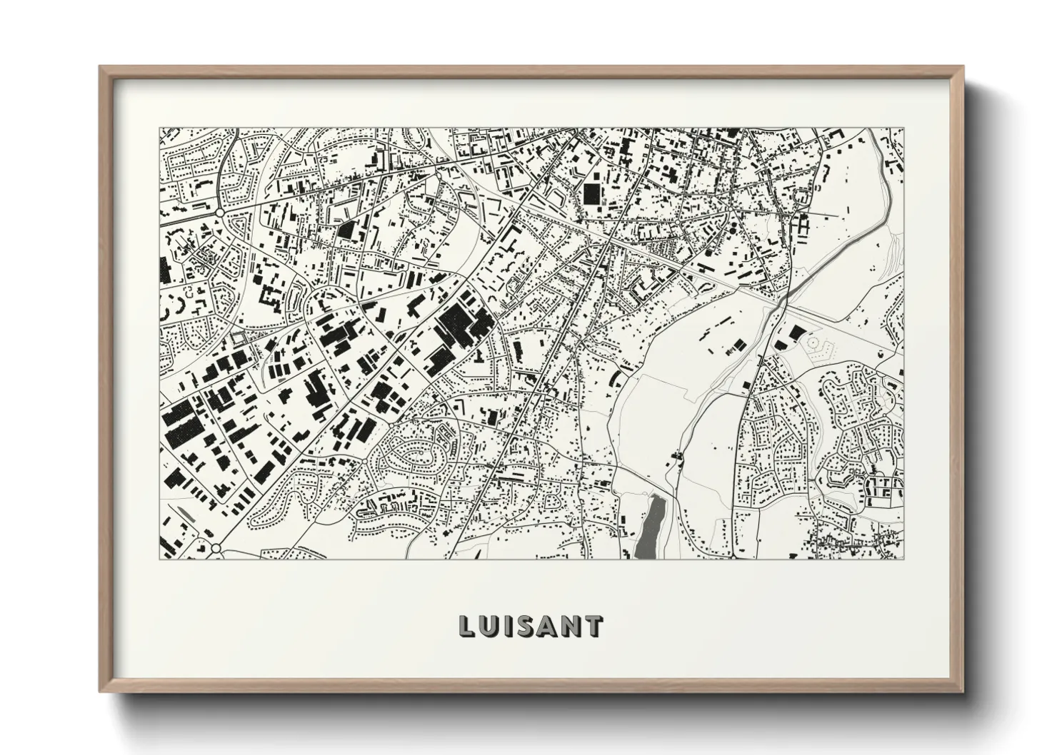 Une affiche de carte sur Luisant