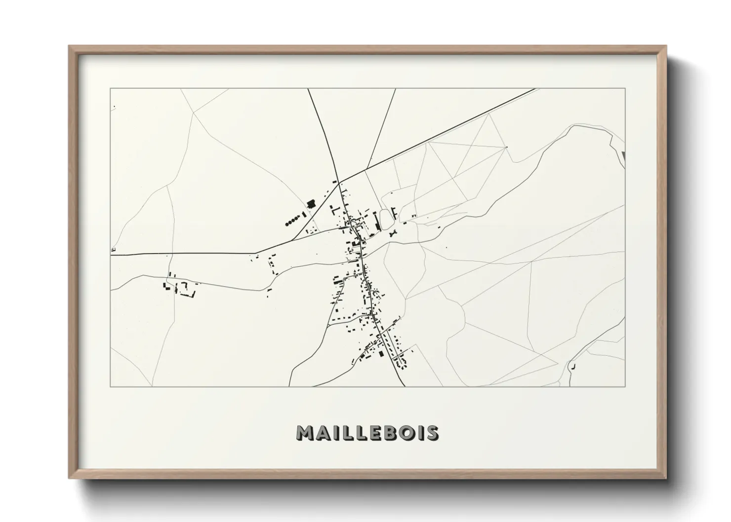 Une affiche de carte sur Maillebois