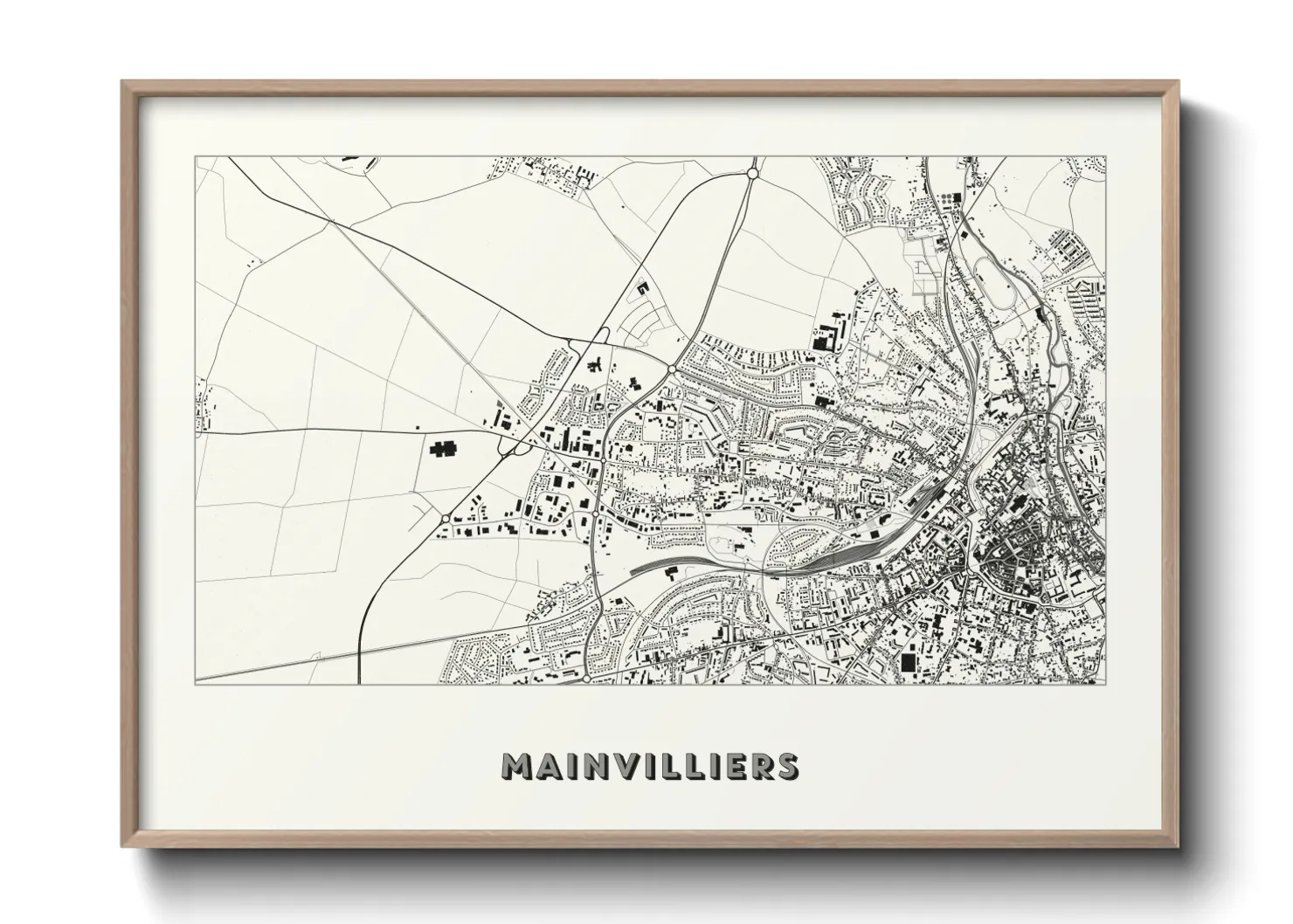 Une affiche de carte sur Mainvilliers