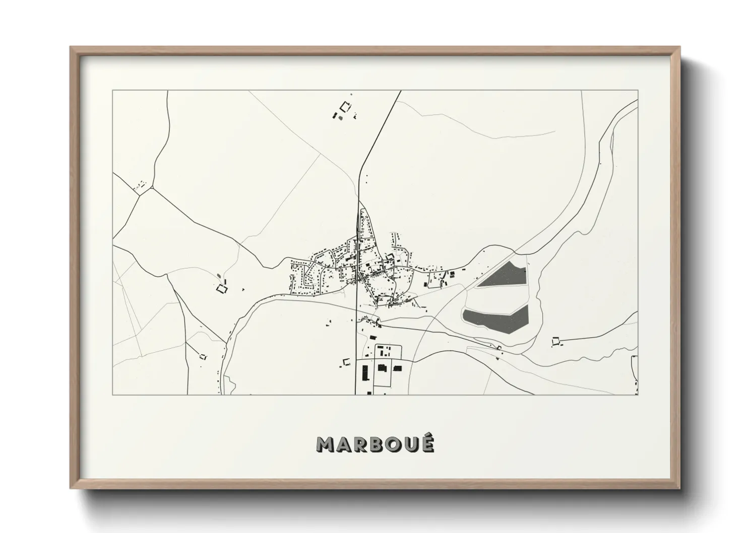 Une affiche de carte sur Marboué