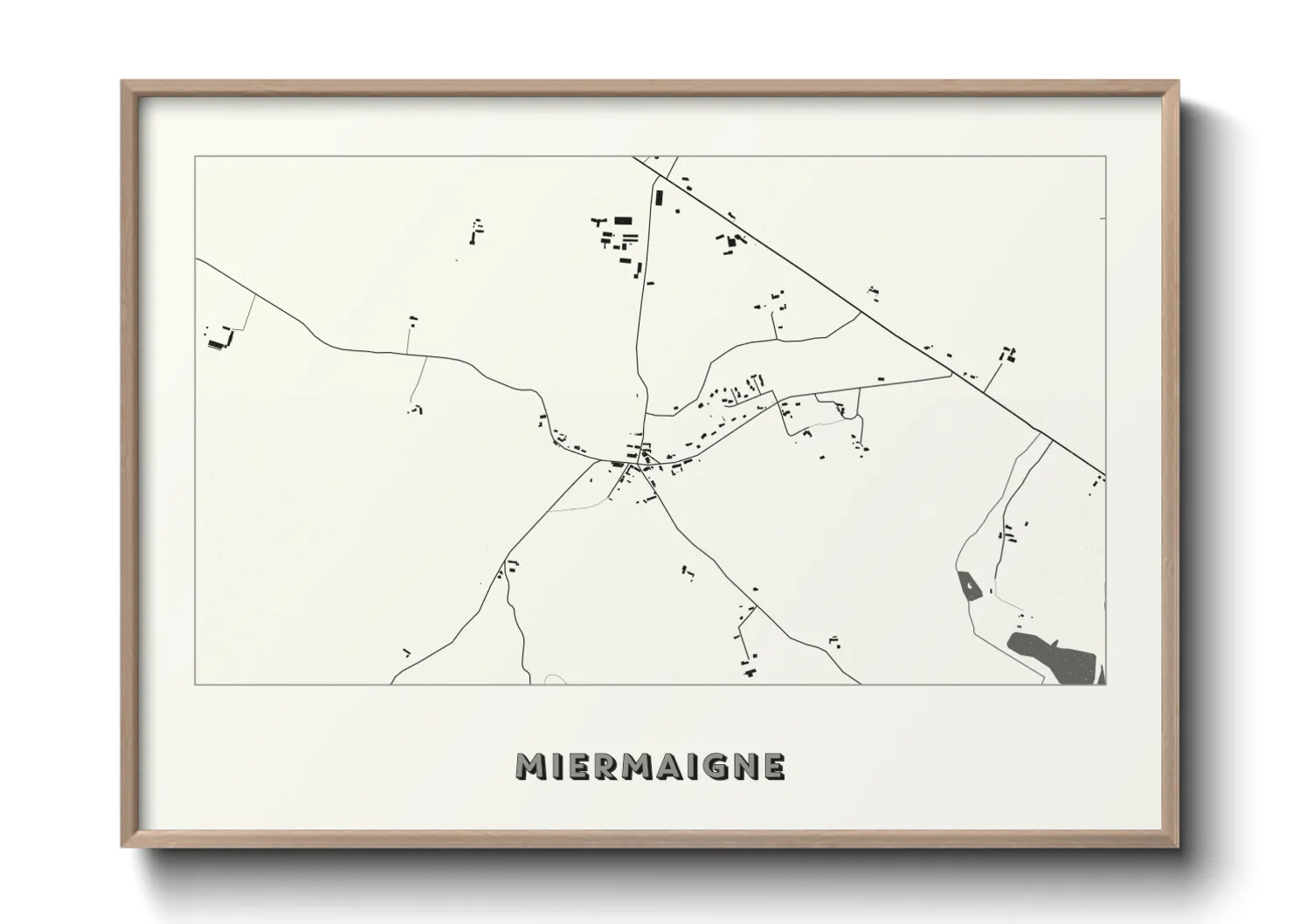 Une affiche de carte sur Miermaigne