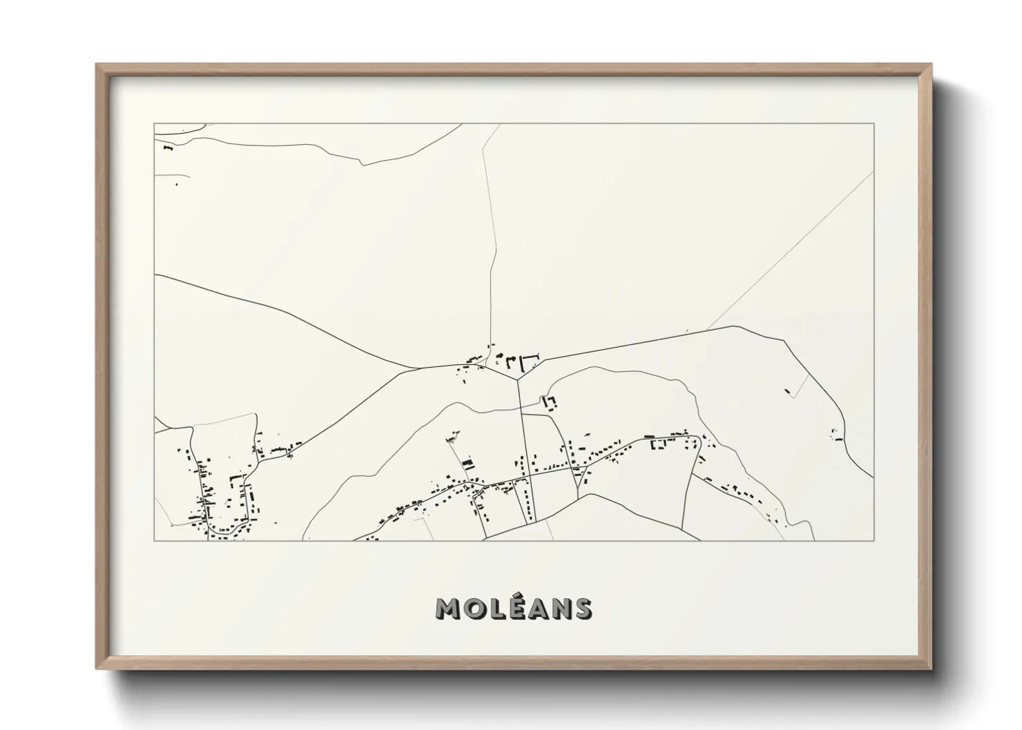 Une affiche de carte sur Moléans