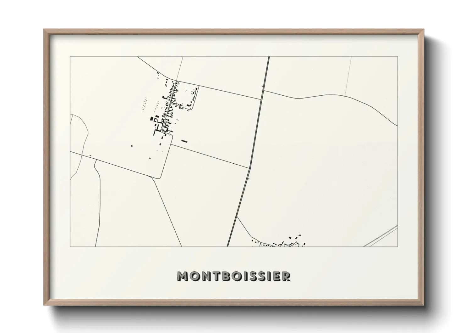 Une affiche de carte sur Montboissier