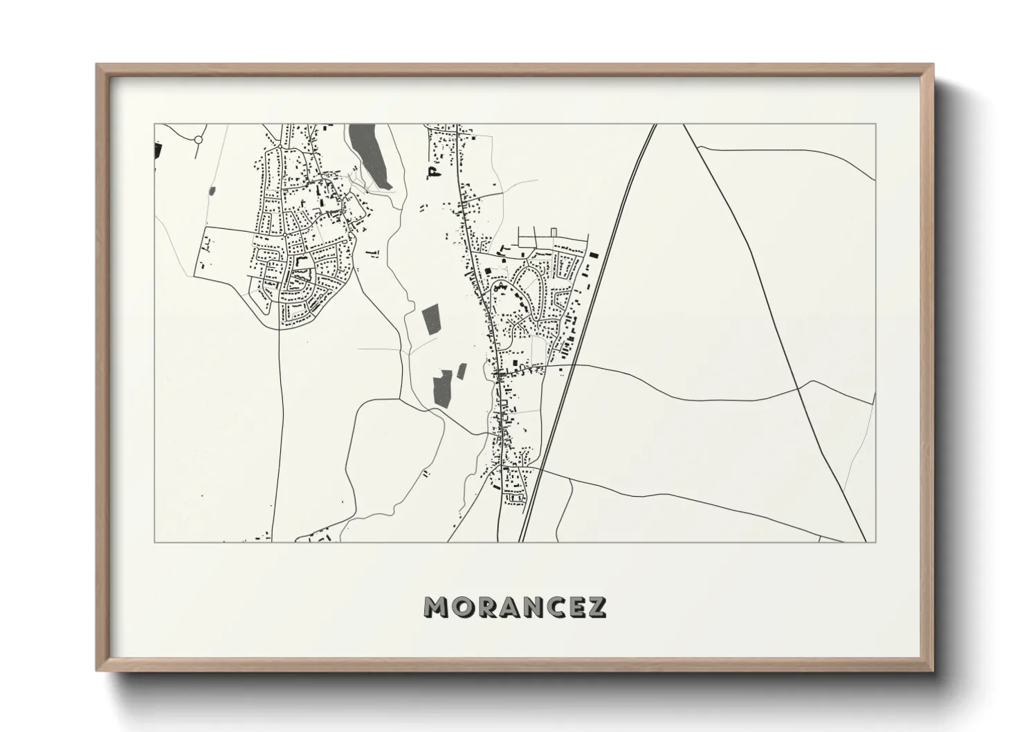Une affiche de carte sur Morancez