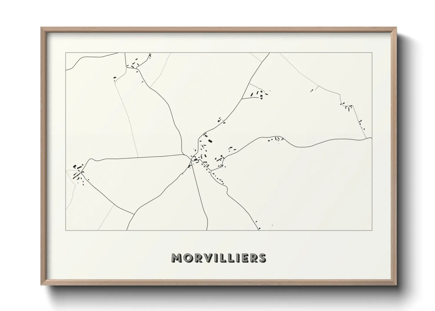 Une affiche de carte sur Morvilliers