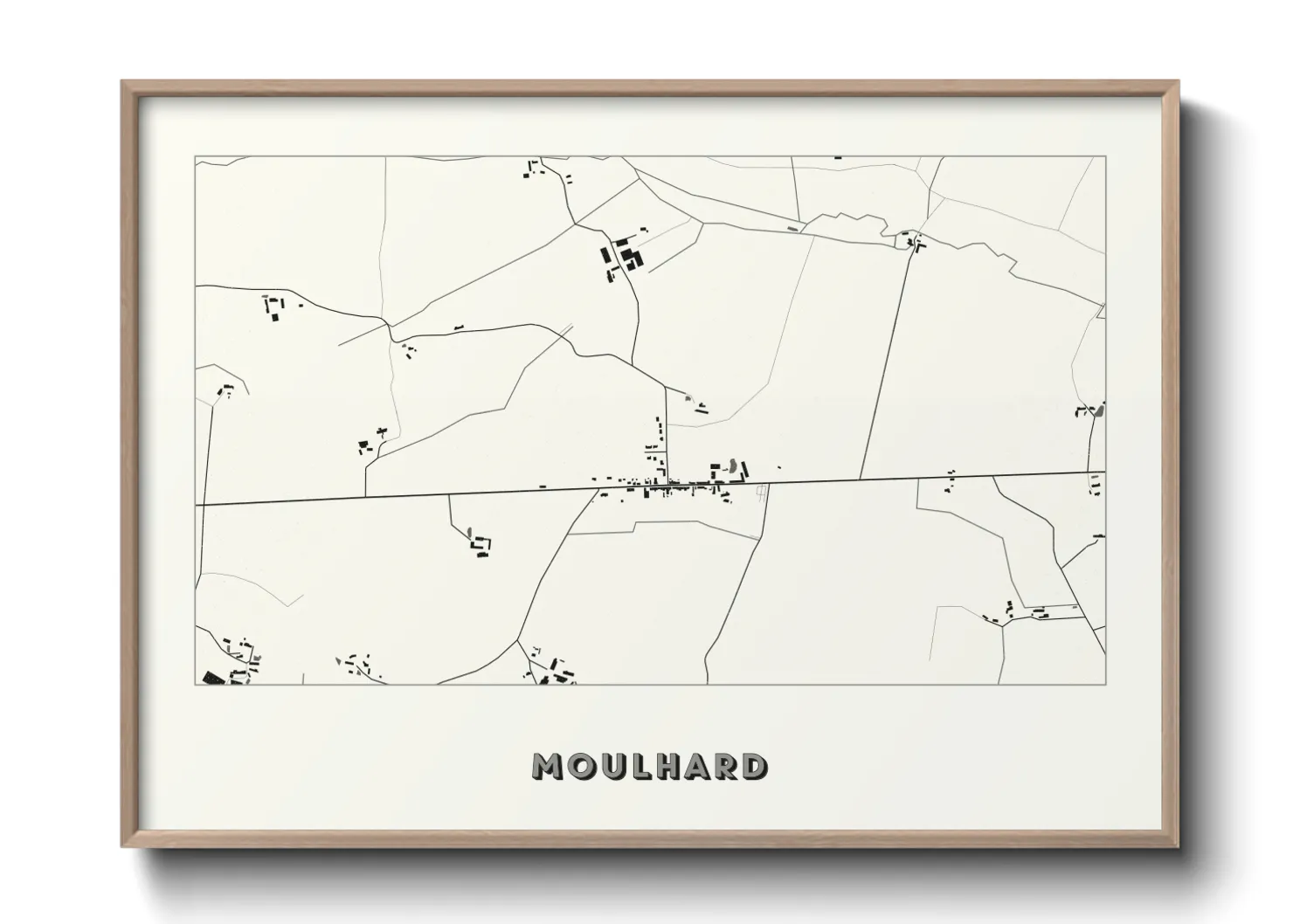Une affiche de carte sur Moulhard