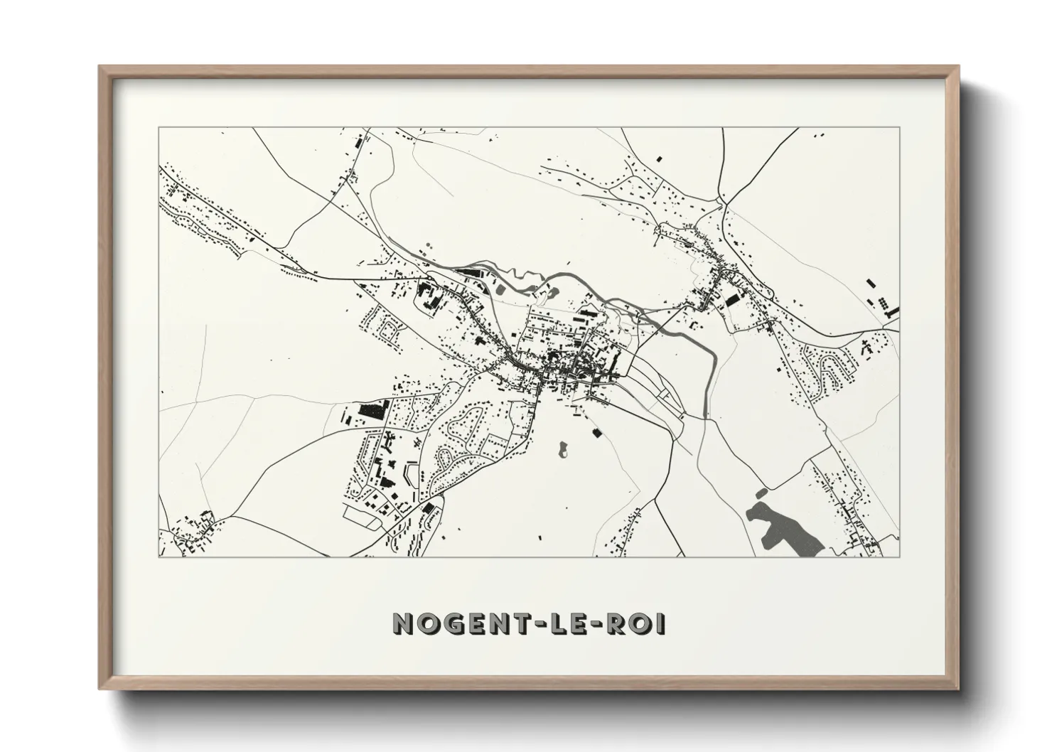 Une affiche de carte sur Nogent-le-Roi