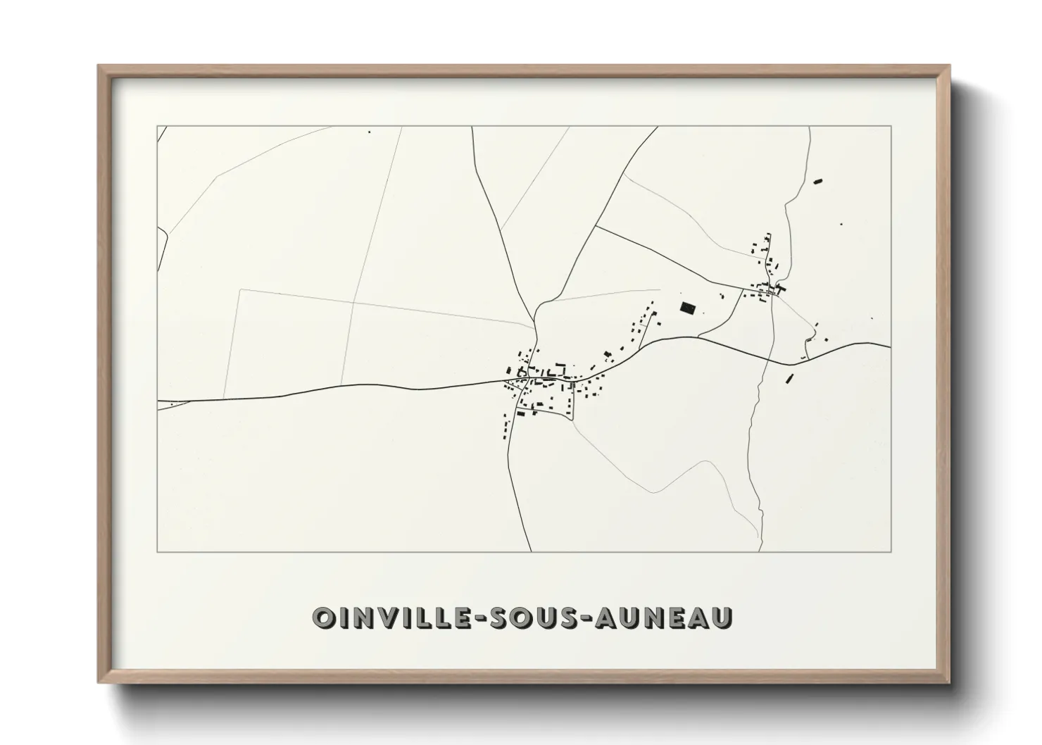 Une affiche de carte sur Oinville-sous-Auneau