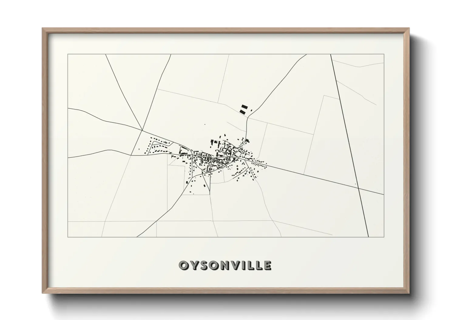 Une affiche de carte sur Oysonville