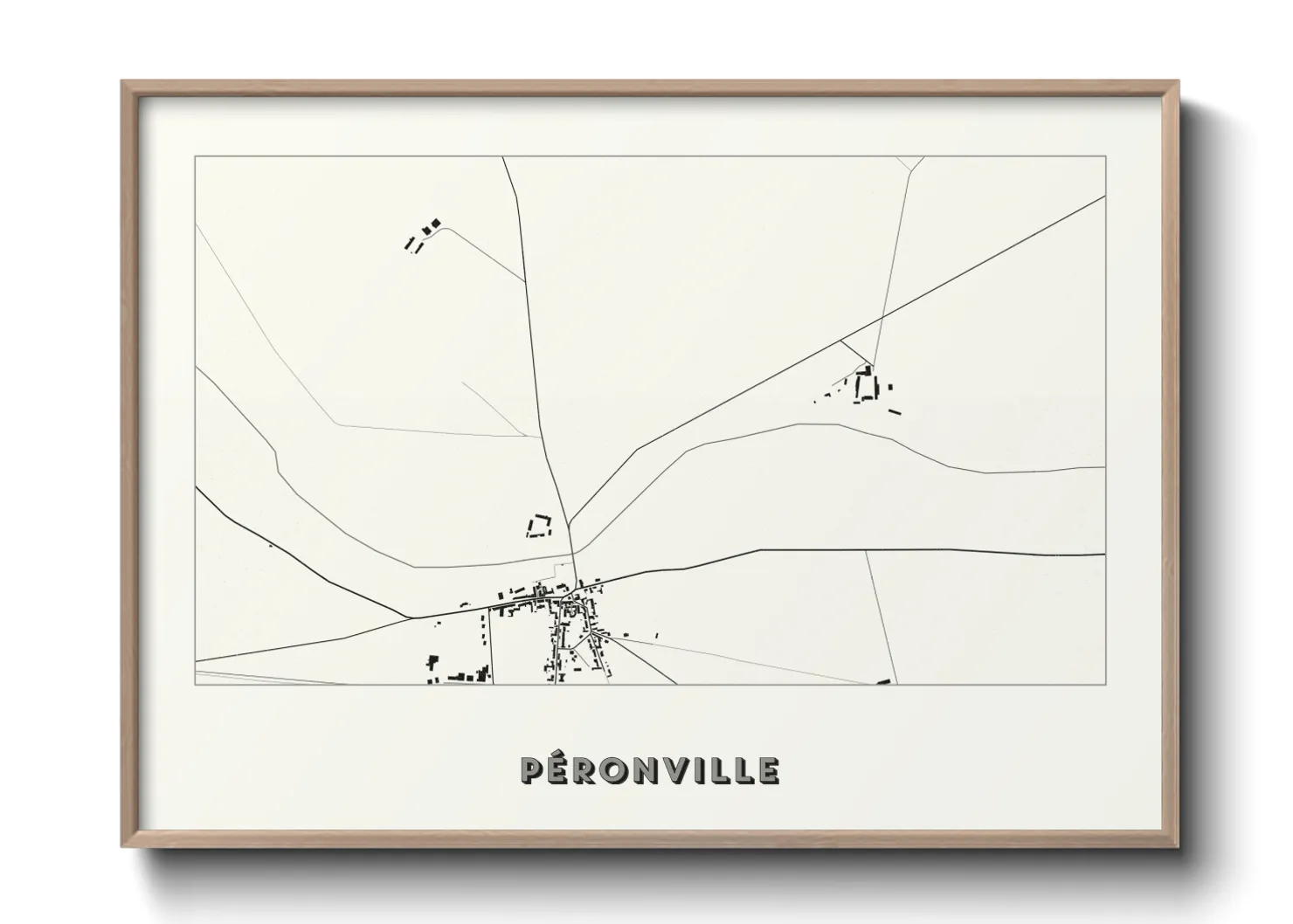 Une affiche de carte sur Péronville