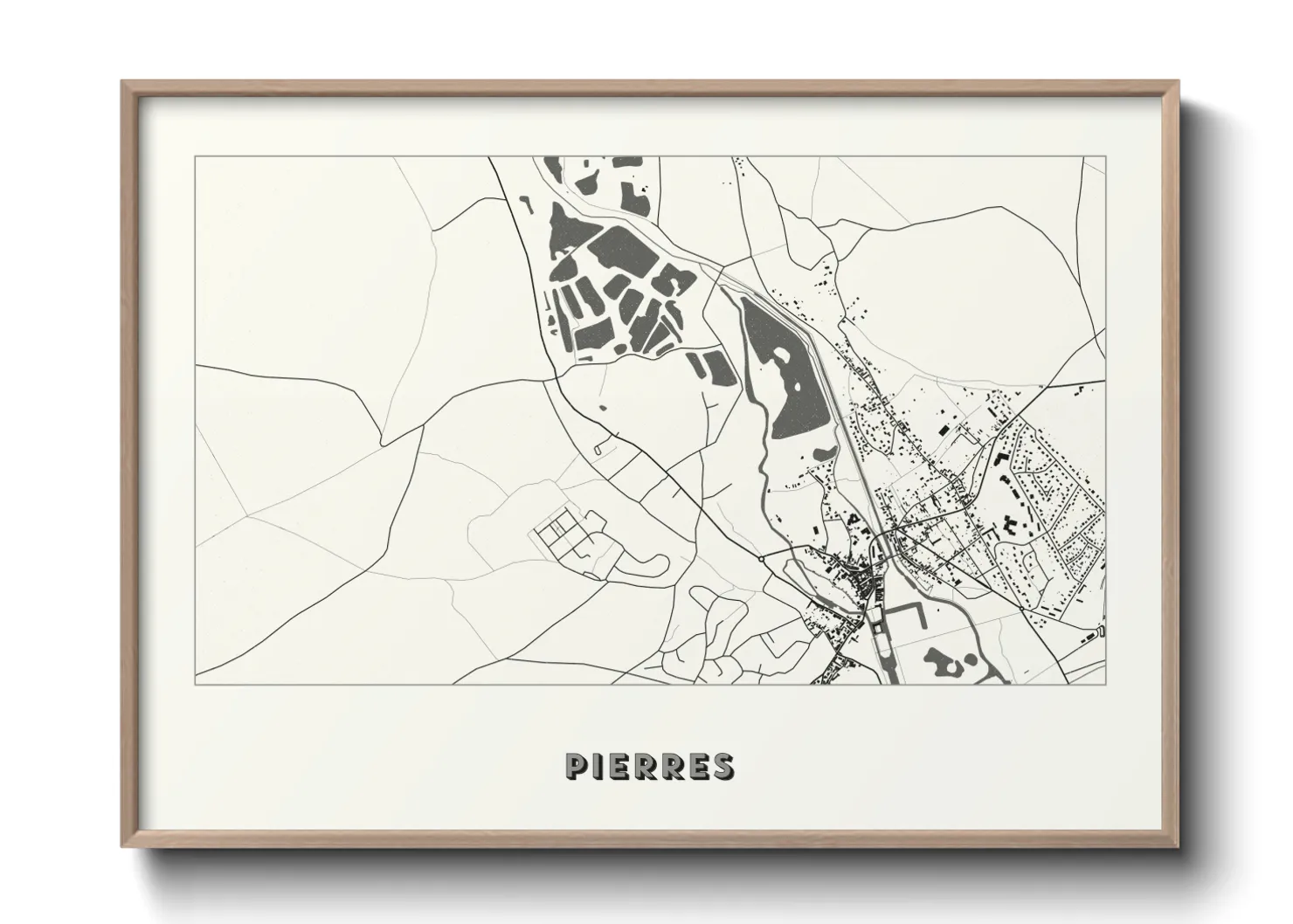 Une affiche de carte sur Pierres