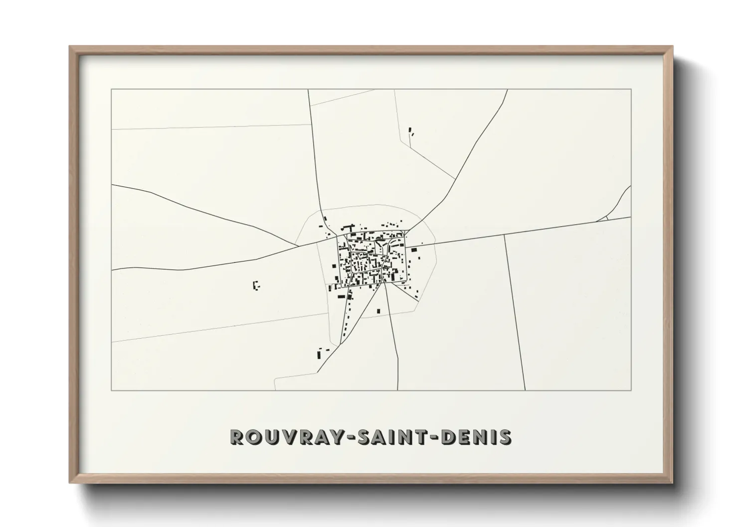 Une affiche de carte sur Rouvray-Saint-Denis