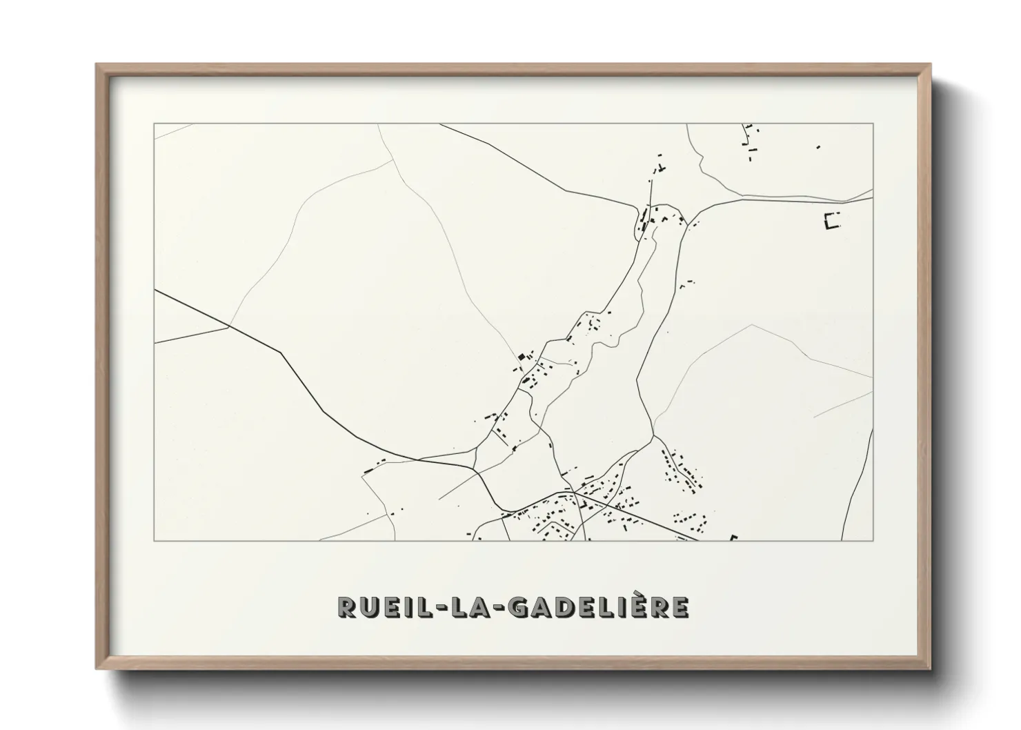 Une affiche de carte sur Rueil-la-Gadelière
