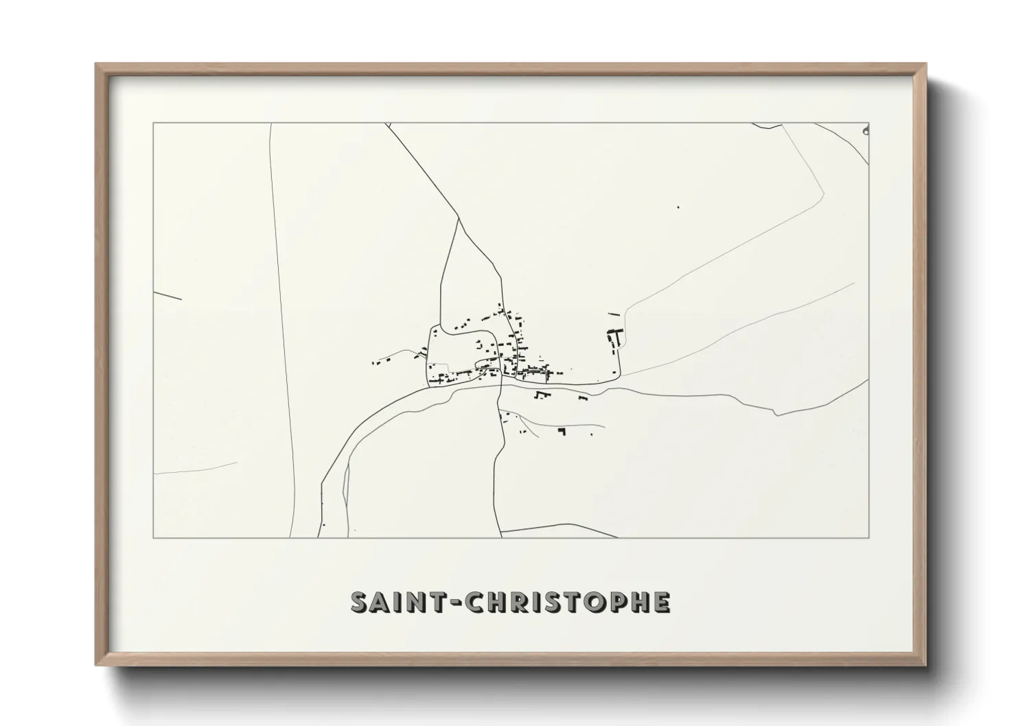 Une affiche de carte sur Saint-Christophe