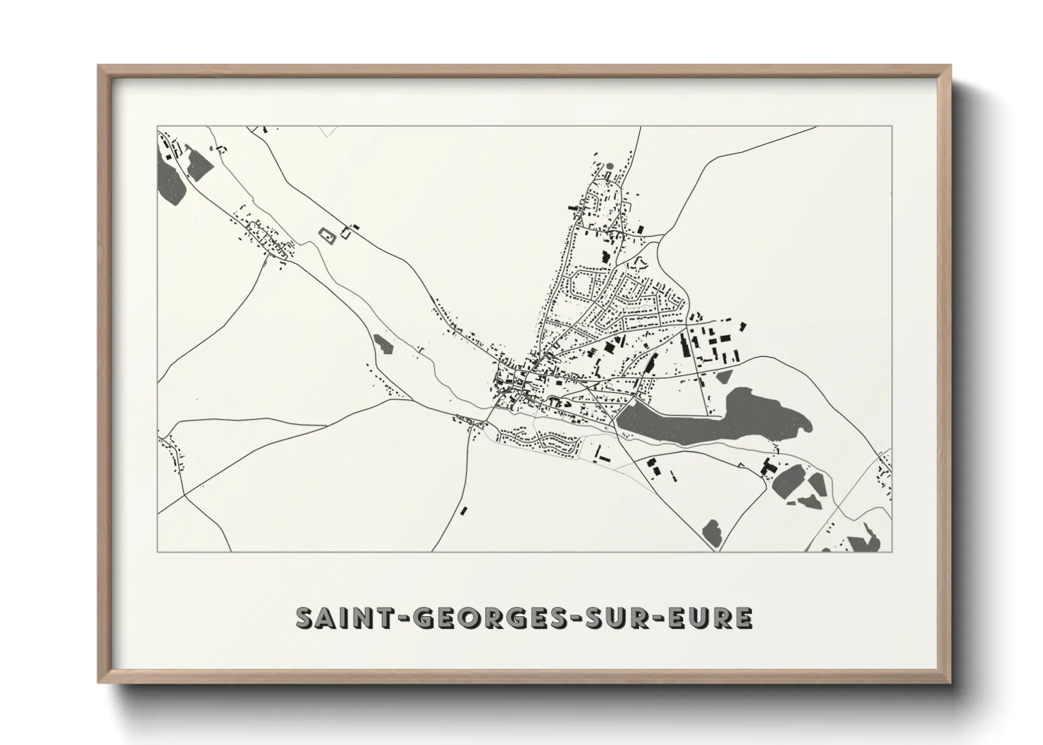 Une affiche de carte sur Saint-Georges-sur-Eure