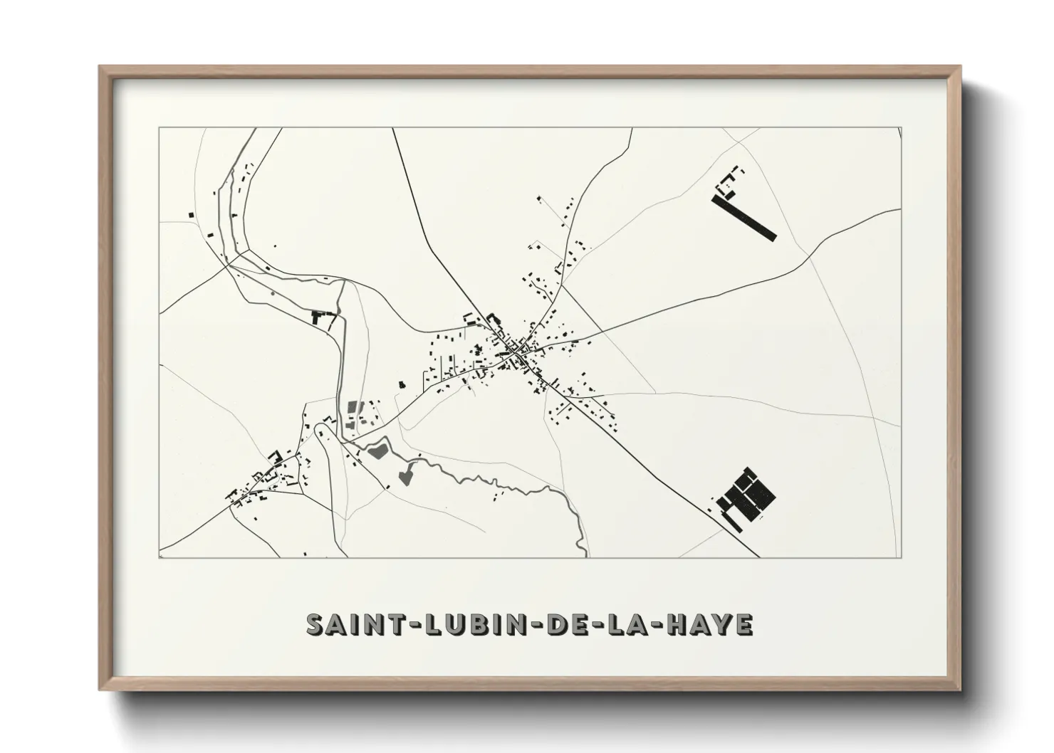 Une affiche de carte sur Saint-Lubin-de-la-Haye