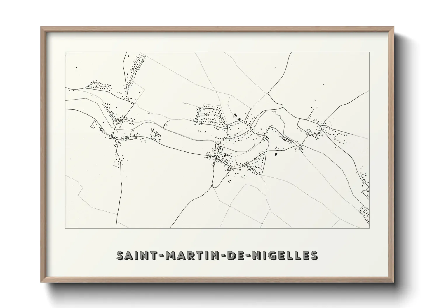Une affiche de carte sur Saint-Martin-de-Nigelles