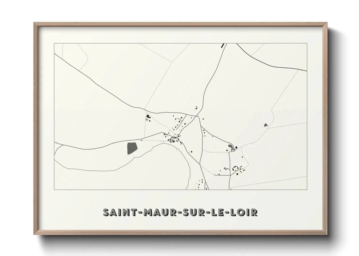 Une affiche de carte sur Saint-Maur-sur-le-Loir