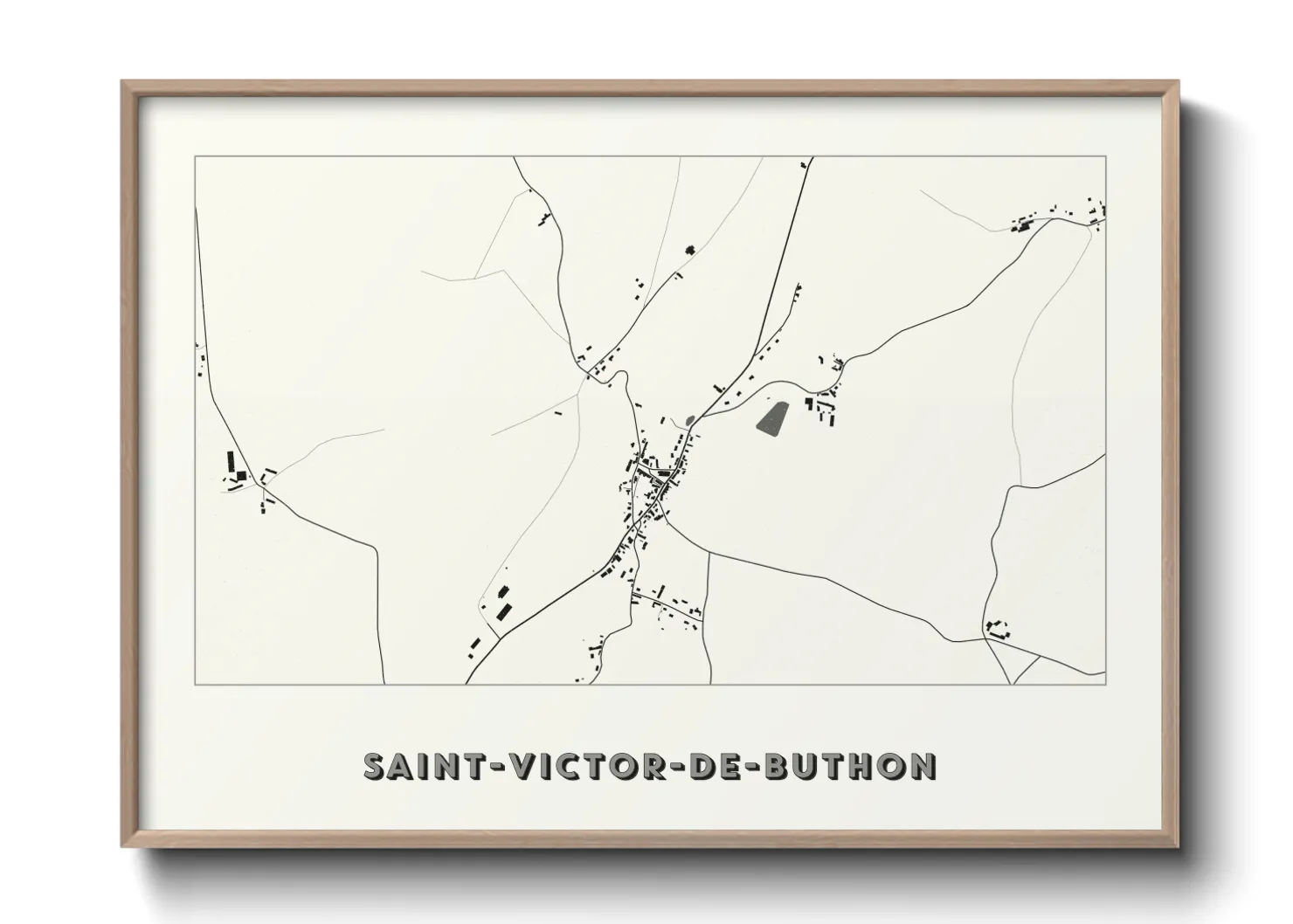Une affiche de carte sur Saint-Victor-de-Buthon