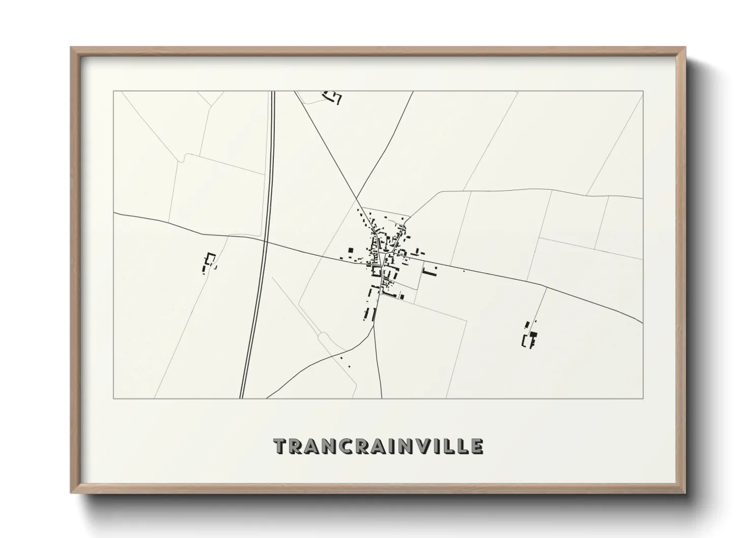 Une affiche de carte sur Trancrainville