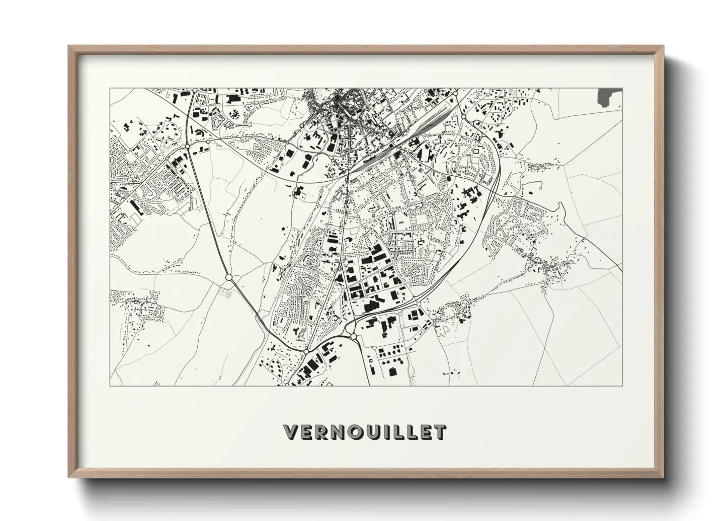 Une affiche de carte sur Vernouillet