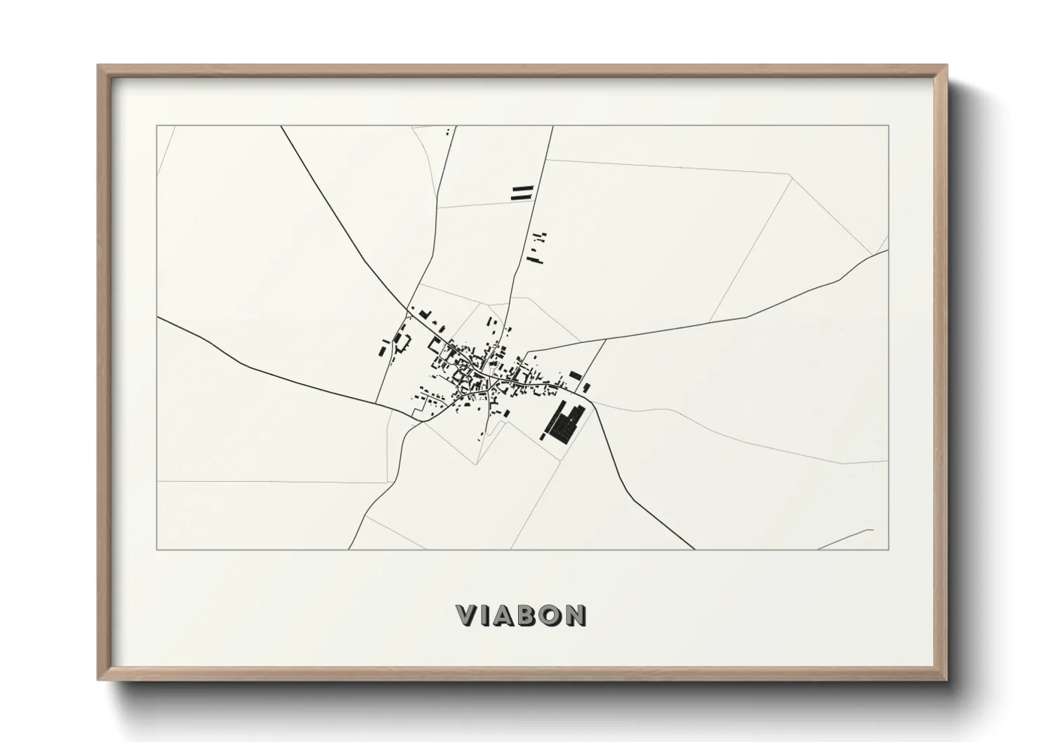 Une affiche de carte sur Viabon