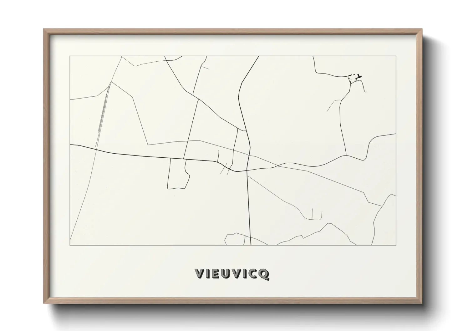Une affiche de carte sur Vieuvicq