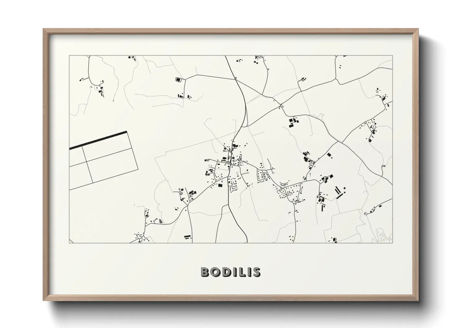 Une affiche de carte sur Bodilis