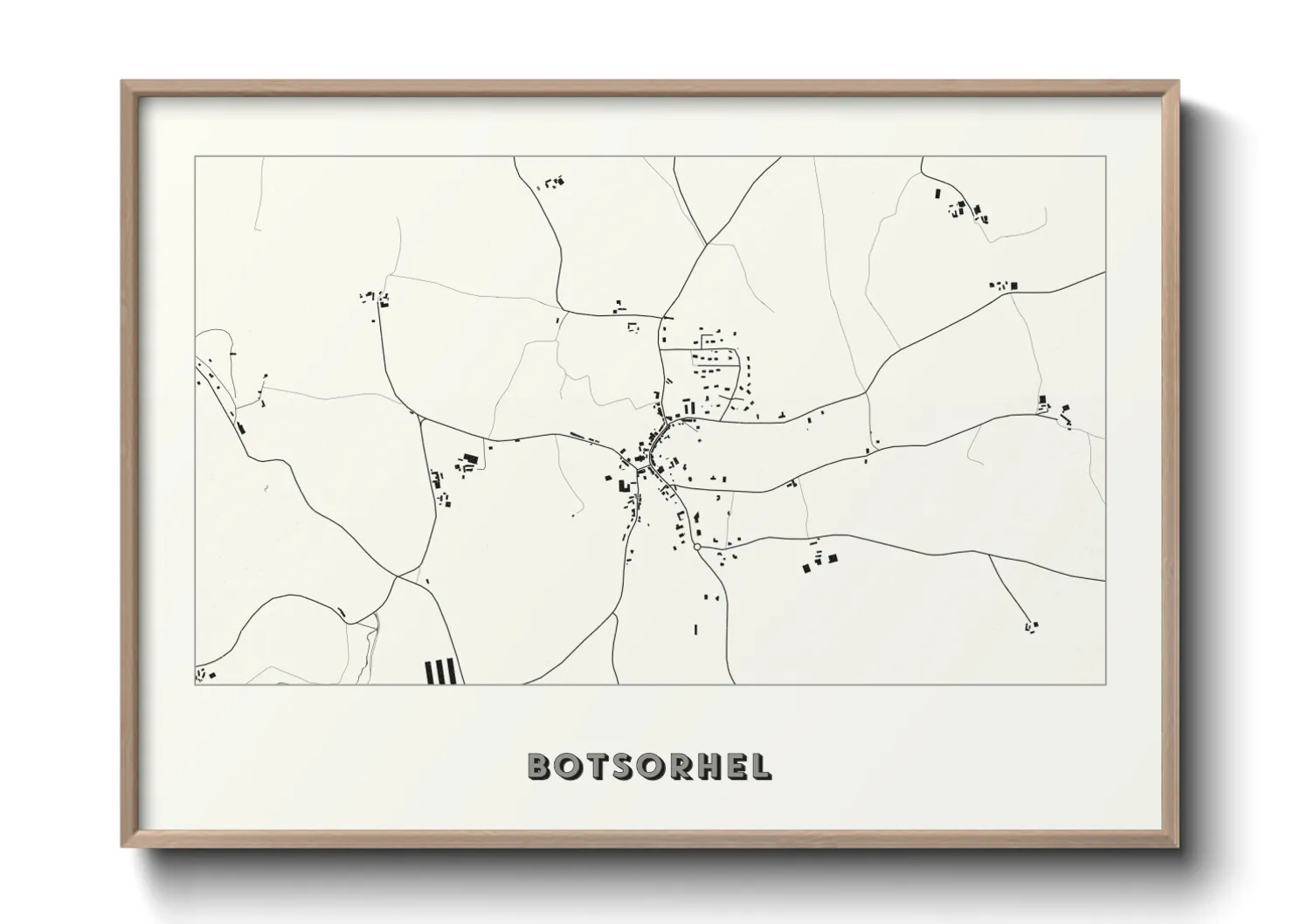 Une affiche de carte sur Botsorhel