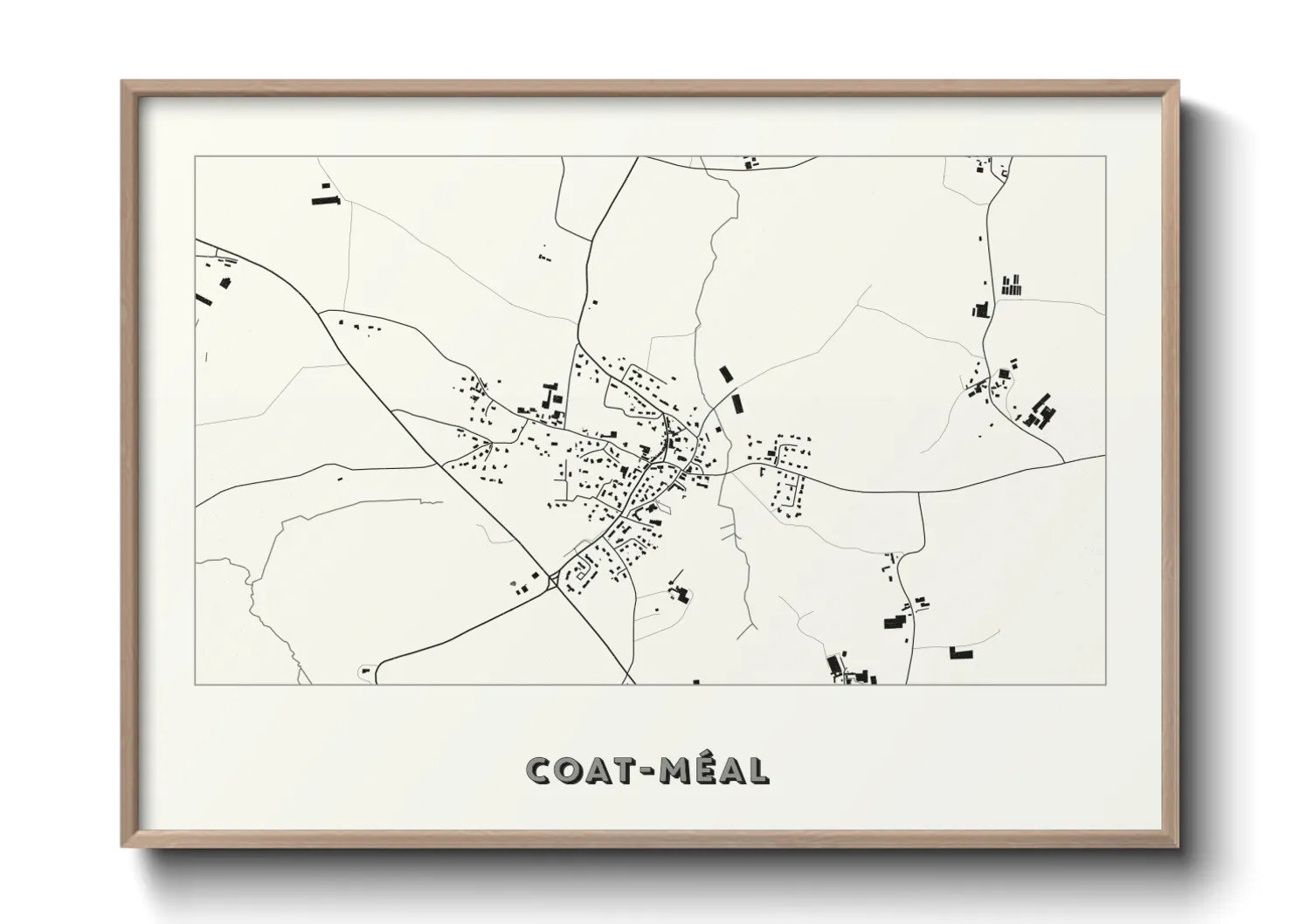 Une affiche de carte sur Coat-Méal