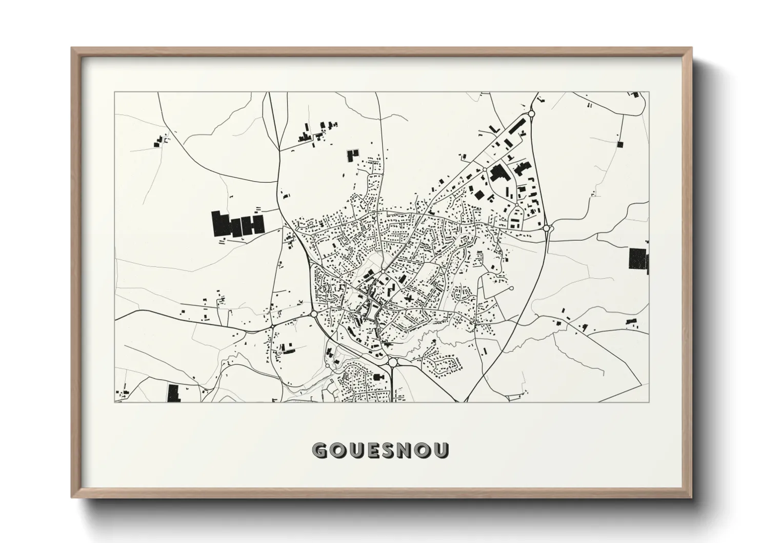 Une affiche de carte sur Gouesnou