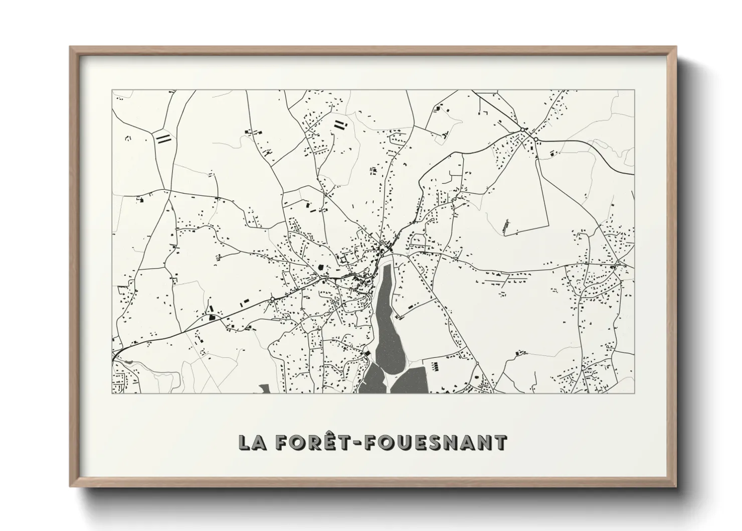 Une affiche de carte sur La Forêt-Fouesnant