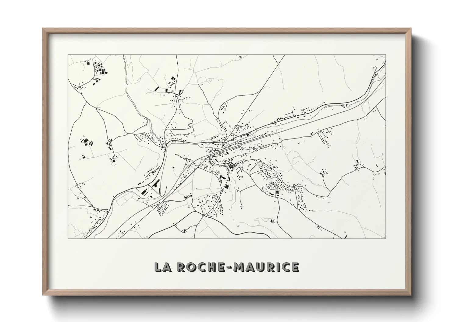 Une affiche de carte sur La Roche-Maurice