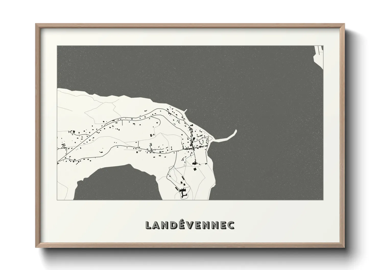 Une affiche de carte sur Landévennec