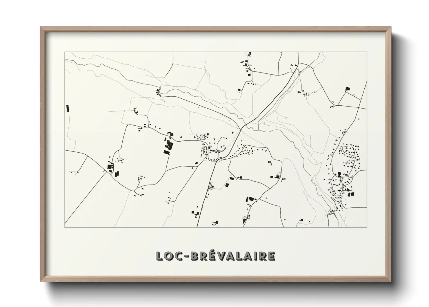 Une affiche de carte sur Loc-Brévalaire