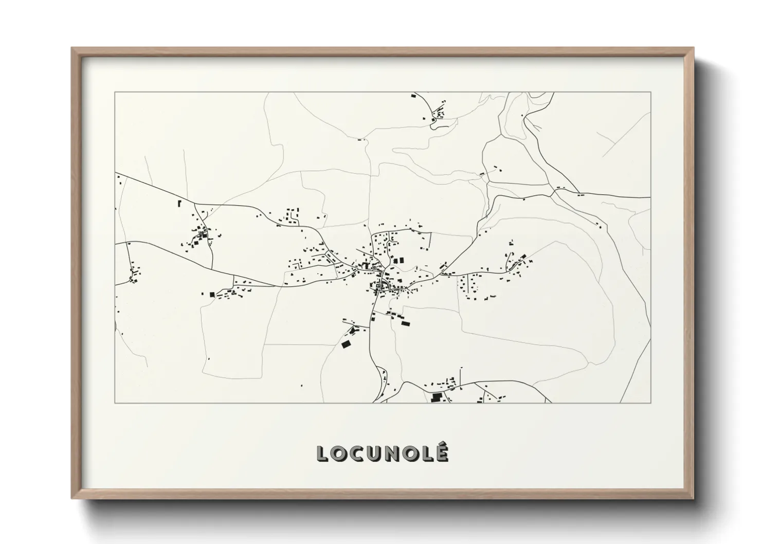 Une affiche de carte sur Locunolé