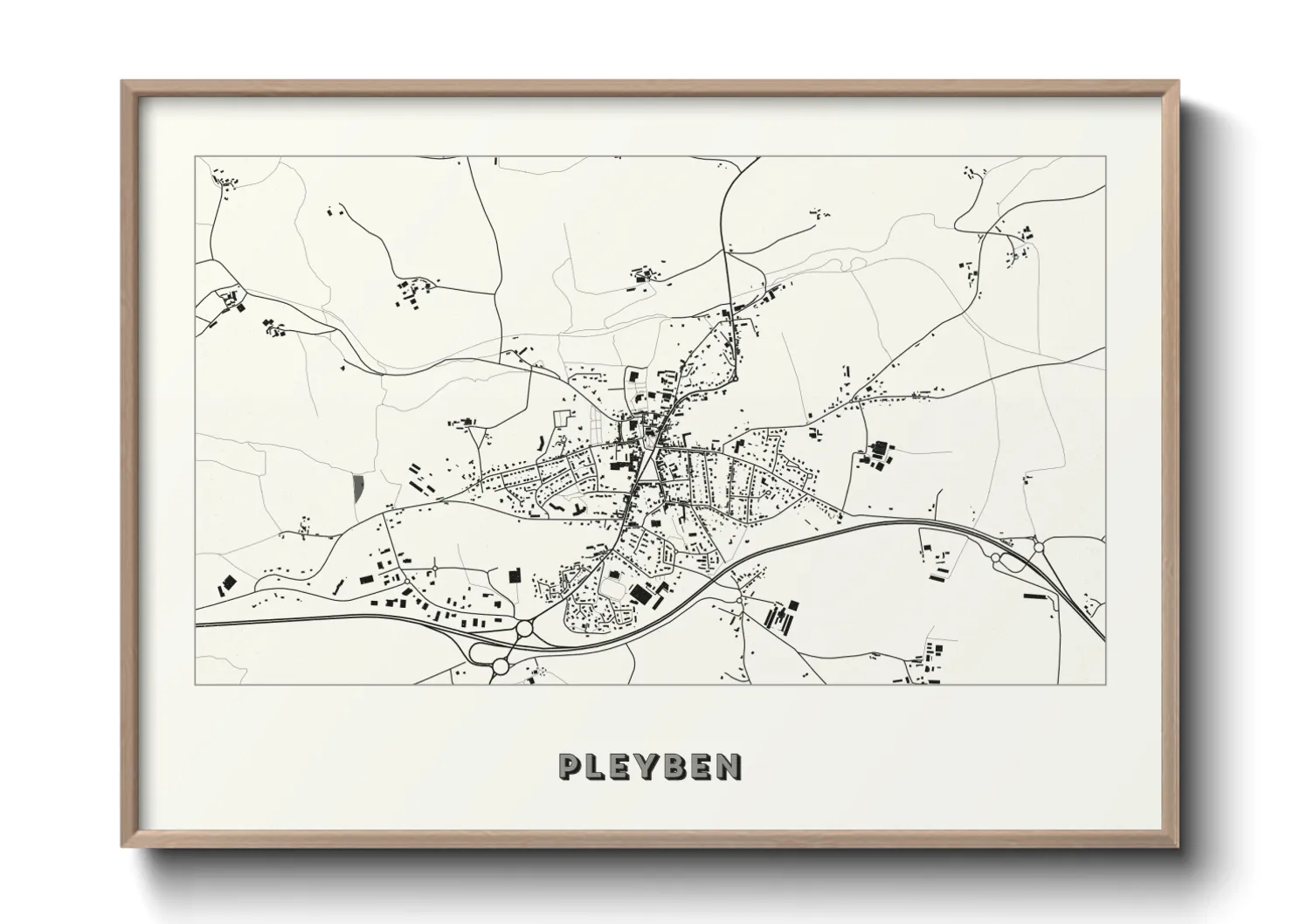 Une affiche de carte sur Pleyben