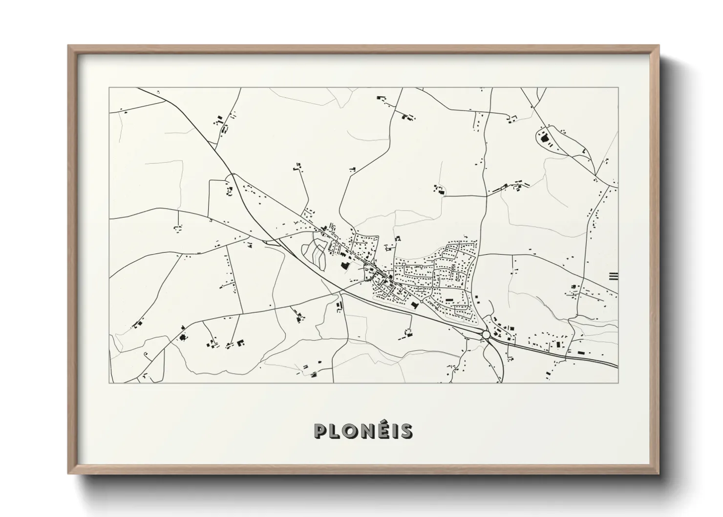 Une affiche de carte sur Plonéis