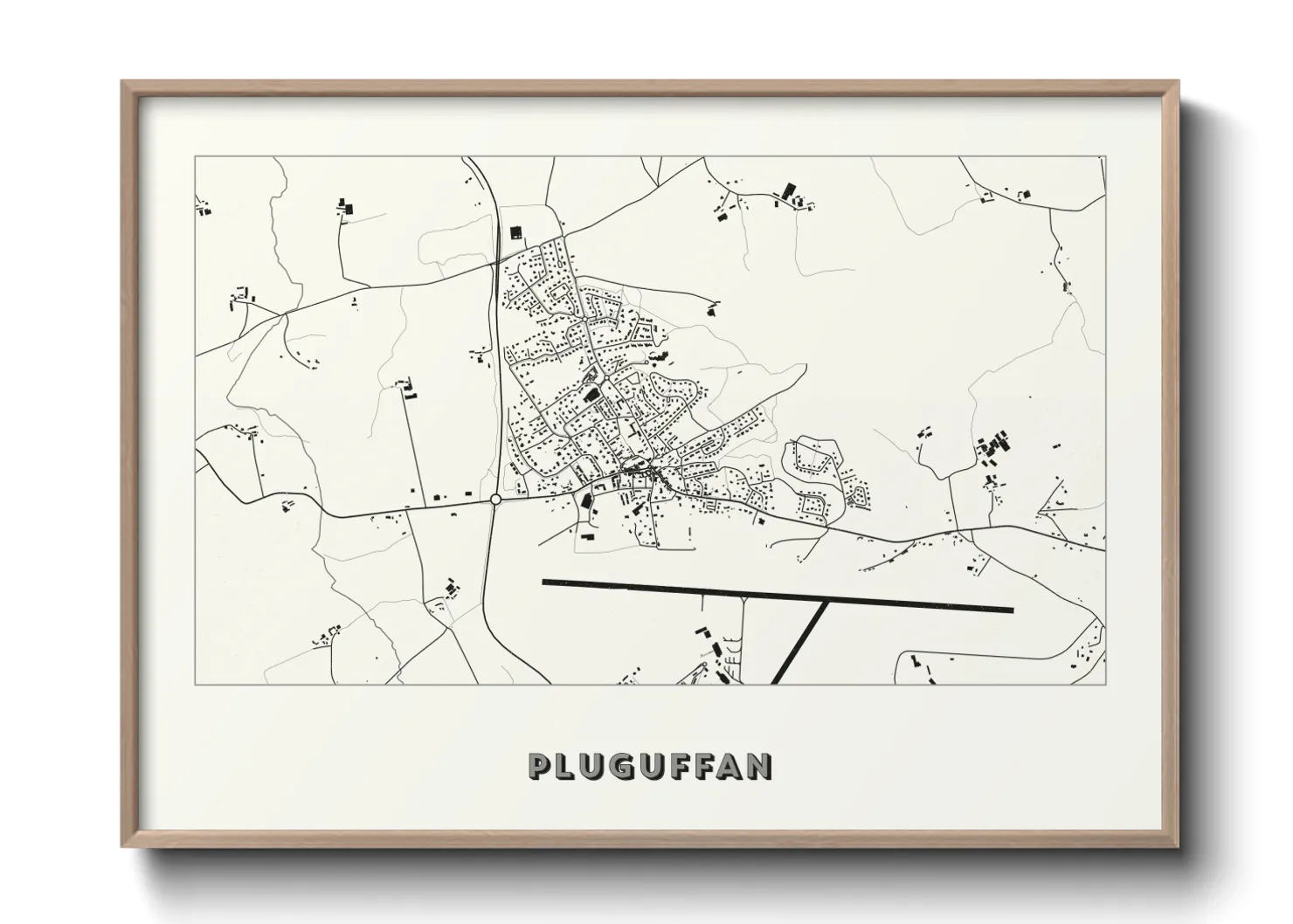 Une affiche de carte sur Pluguffan