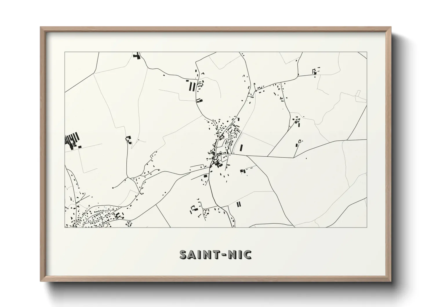 Une affiche de carte sur Saint-Nic